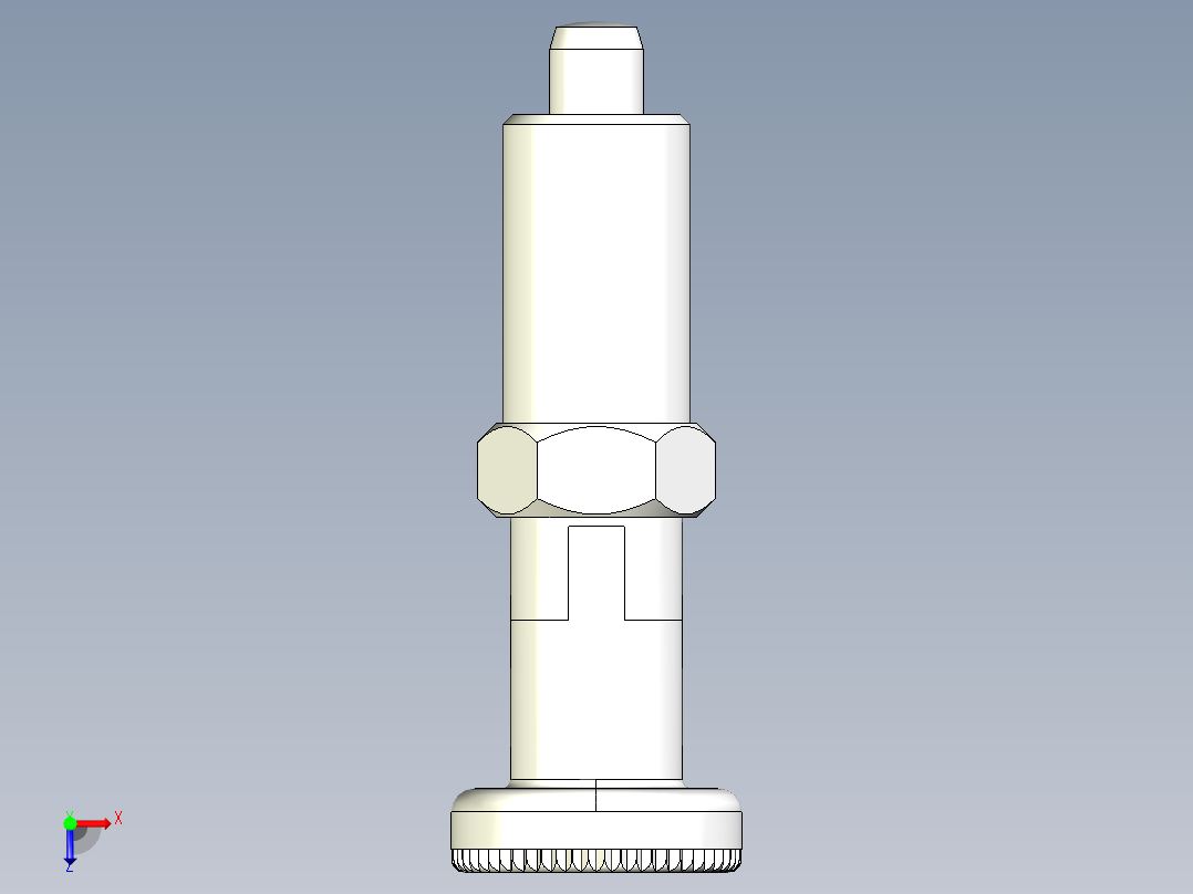 分割定位柱(有卡鎖A)2212-3D多系列多零件图纸模型俯视图