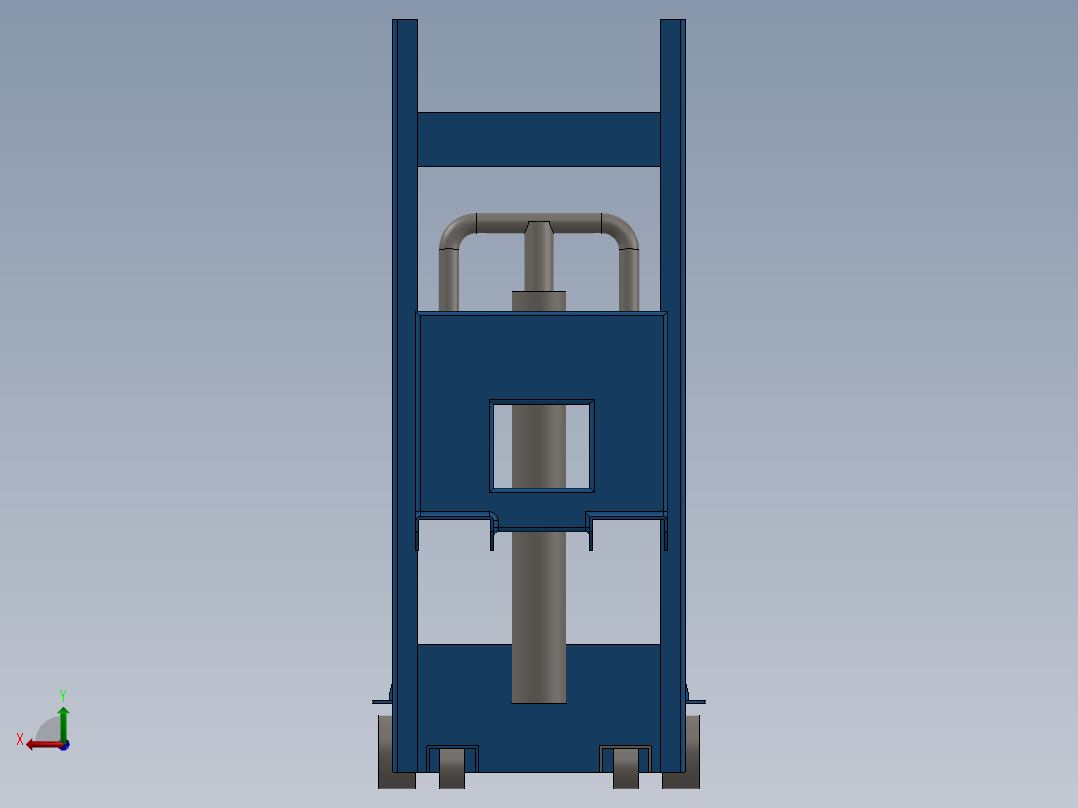 简易液压举升机sw18可编辑后视图