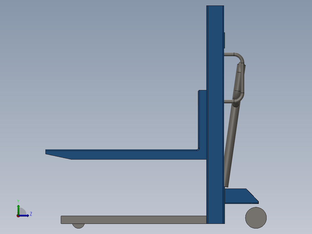 简易液压举升机sw18可编辑左视图