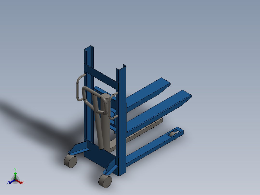 简易液压举升机sw18可编辑正等轴测图