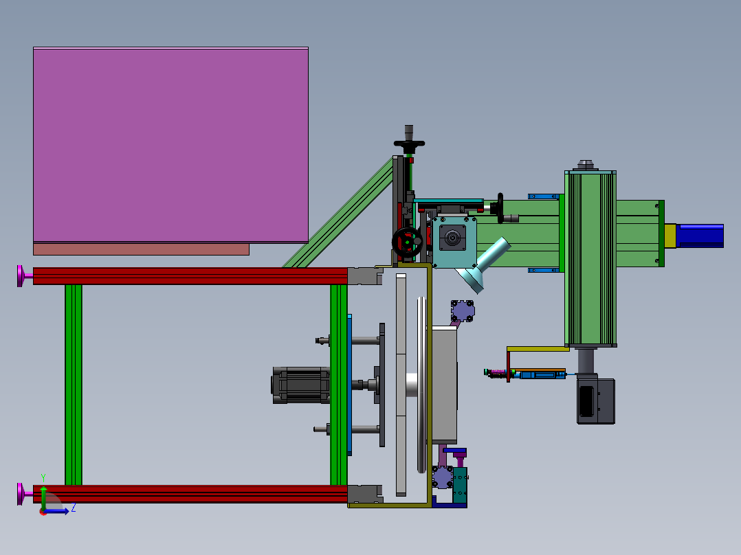 在线打标机锂电类sw17可编辑左视图