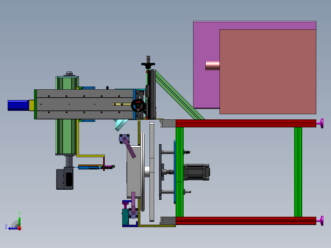 在线打标机锂电类sw17可编辑右视图