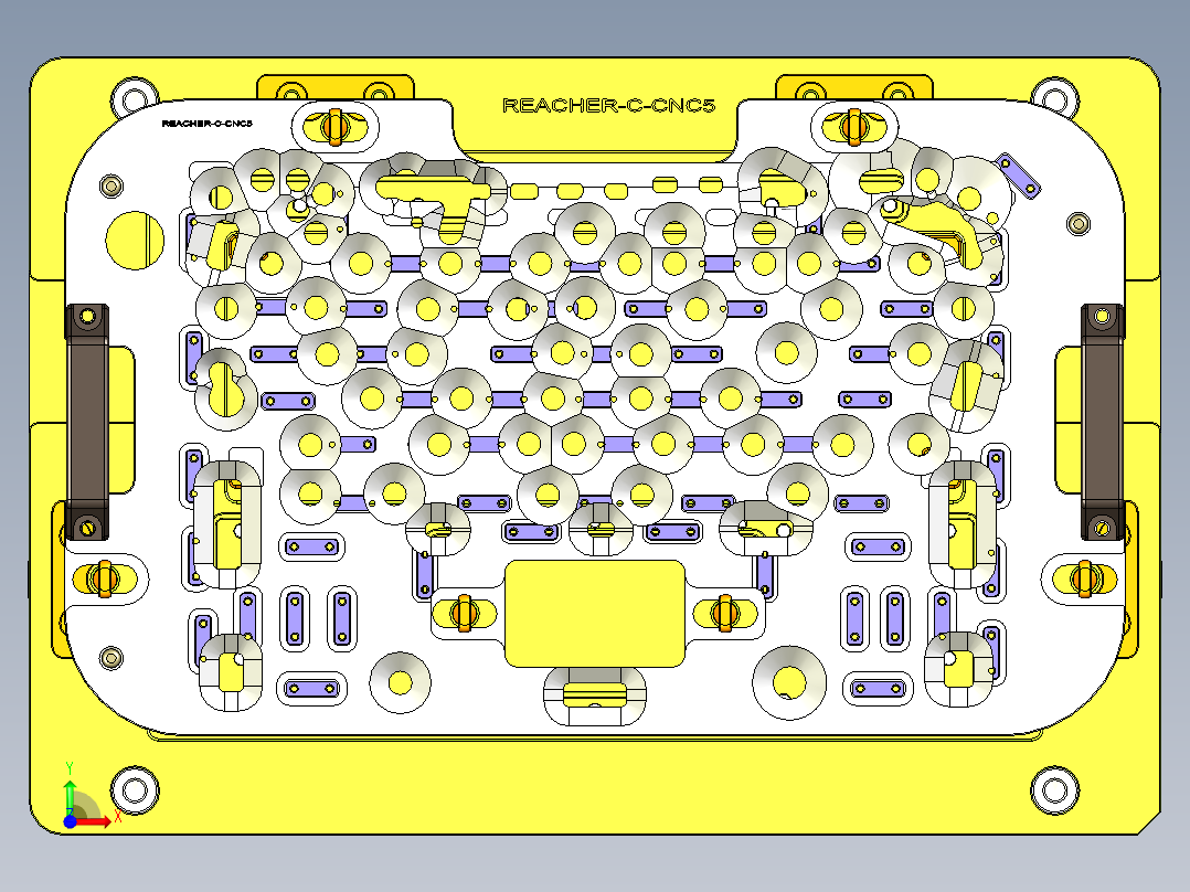 REACHER-C-cnc5笔记本CNC工装夹具三维模型-0710前视图