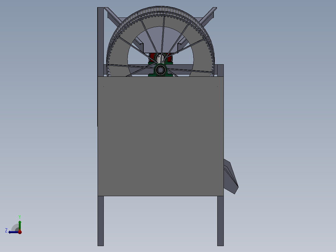 分选滚笼sw10可编辑右视图