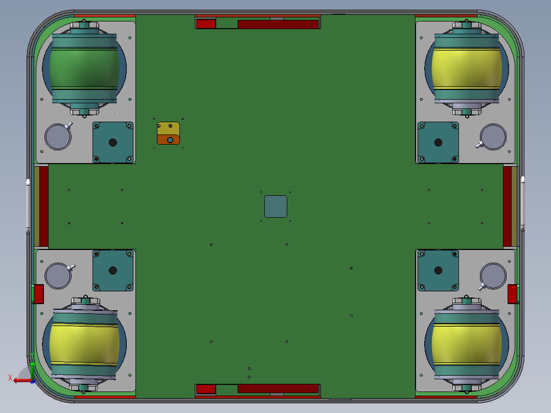 潜伏式AGV小车sw18可编辑后视图
