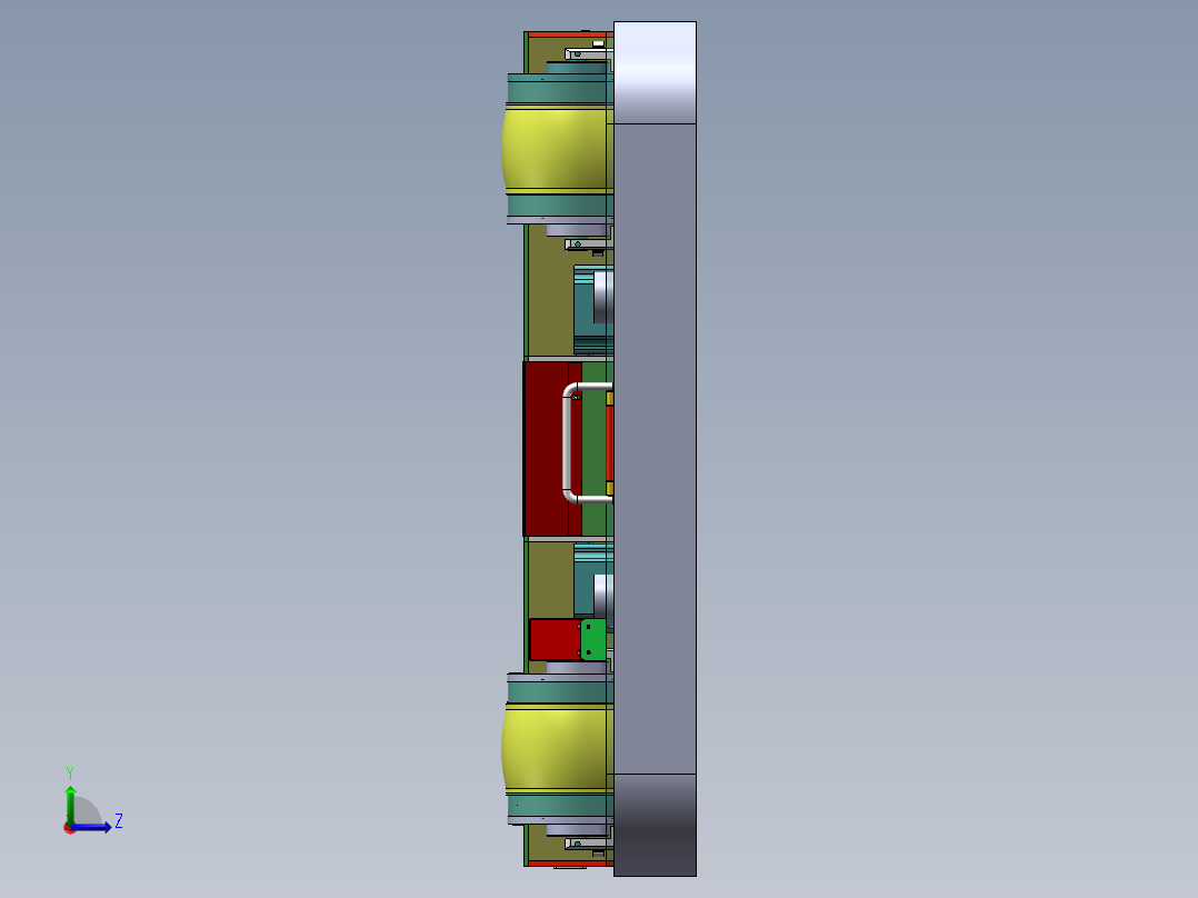 潜伏式AGV小车sw18可编辑左视图