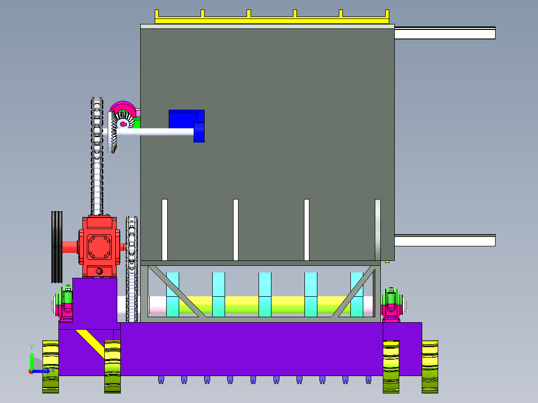立式插秧机sw16可编辑左视图