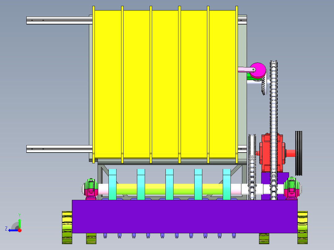 立式插秧机sw16可编辑右视图
