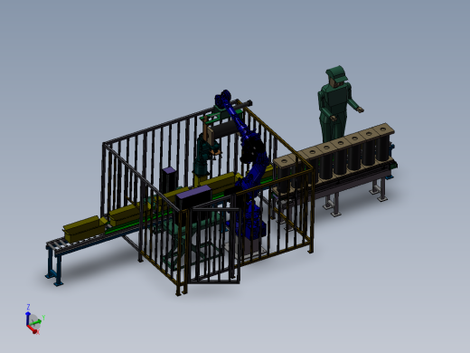 机器人取料装箱线sw14