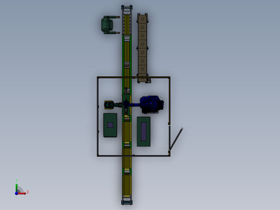 机器人取料装箱线sw14前视图