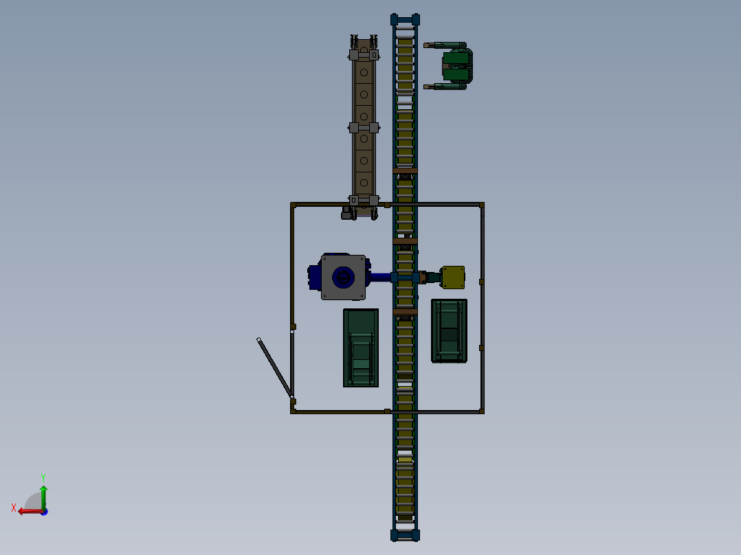 机器人取料装箱线sw14后视图