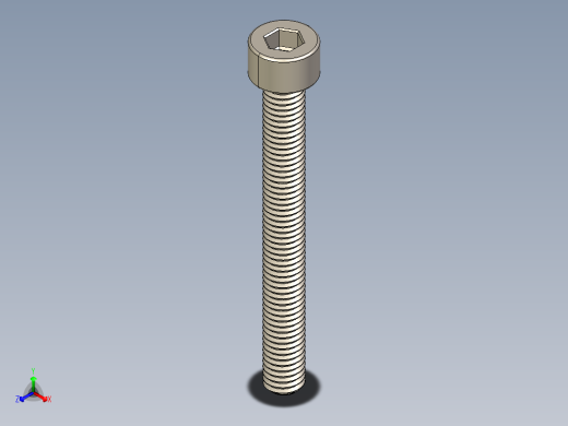 Screw_DIN_912_M5x45F_A2.STEP公制内六角螺钉主视缩略图
