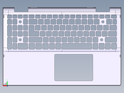 笔记本键盘外壳铣外侧倒角结构UG程序模型后视缩略图