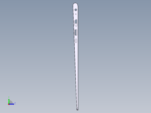 笔记本键盘外壳铣外侧倒角结构UG程序模型左视缩略图