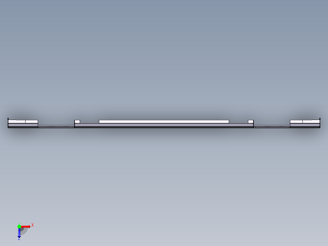 笔记本键盘外壳铣外侧倒角结构UG程序模型俯视图