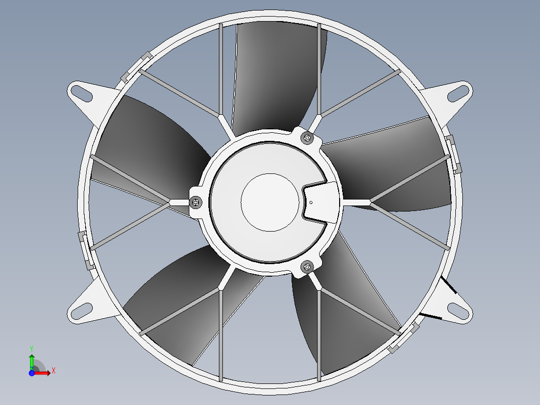 散热风扇前视图