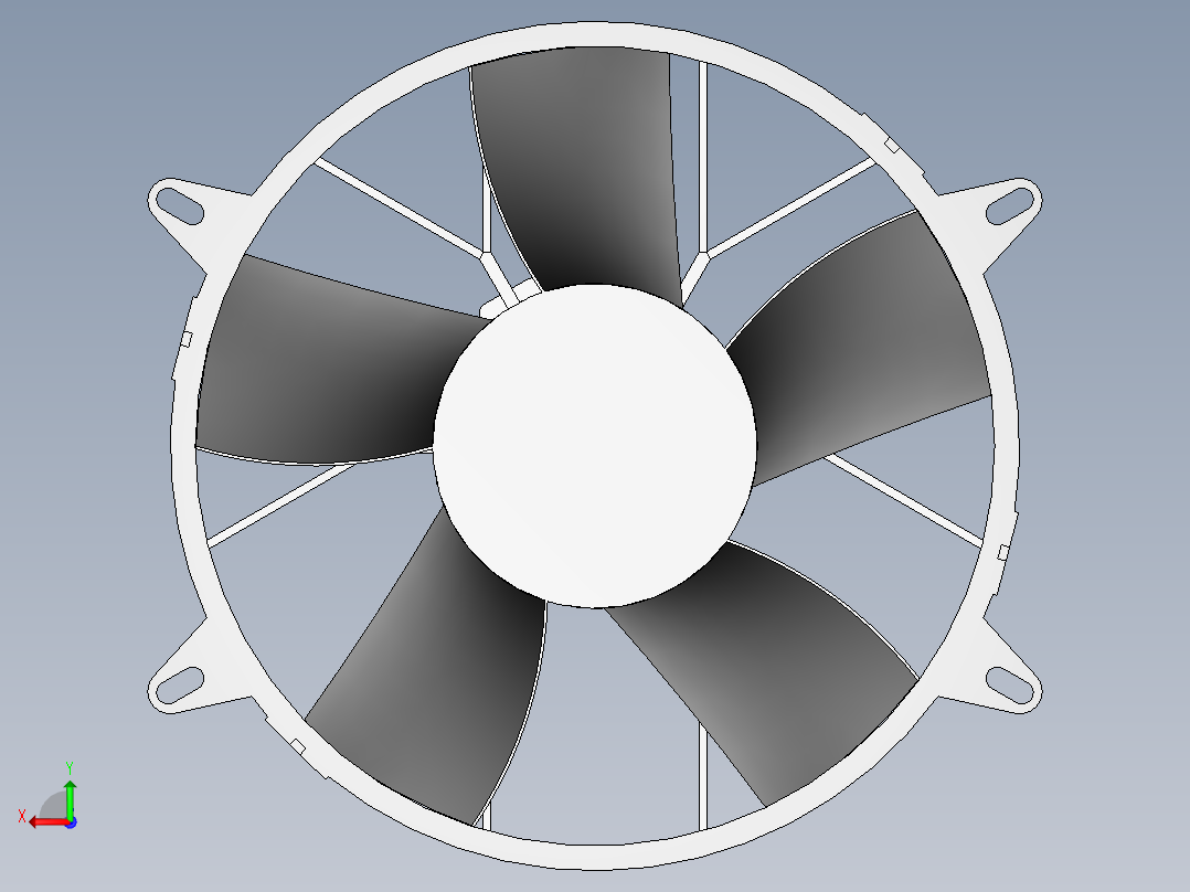 散热风扇后视图