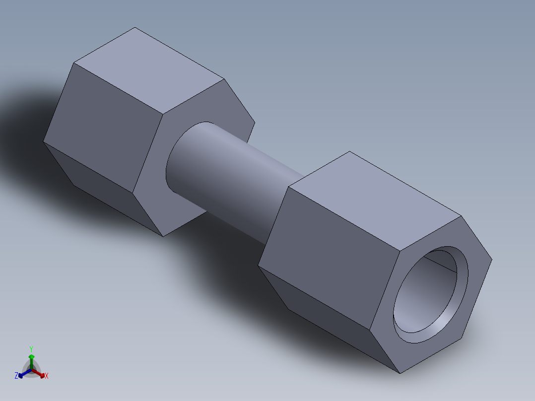 连接接头正等轴测图