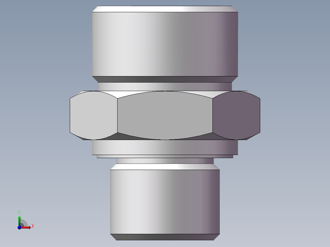 公制螺纹ED密封、1DM-24-18WD非标前视图
