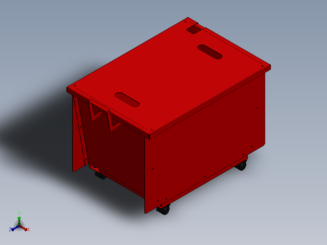 火沙箱正等轴测图