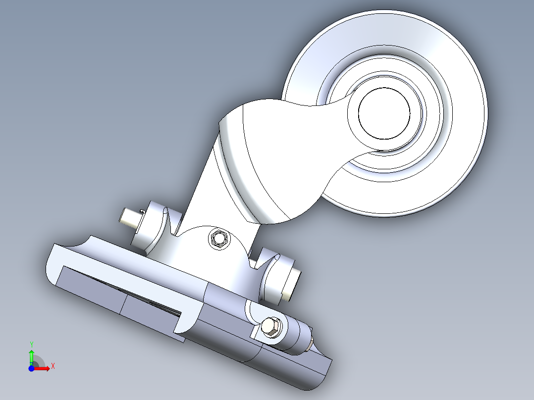 全向滑轮前视图