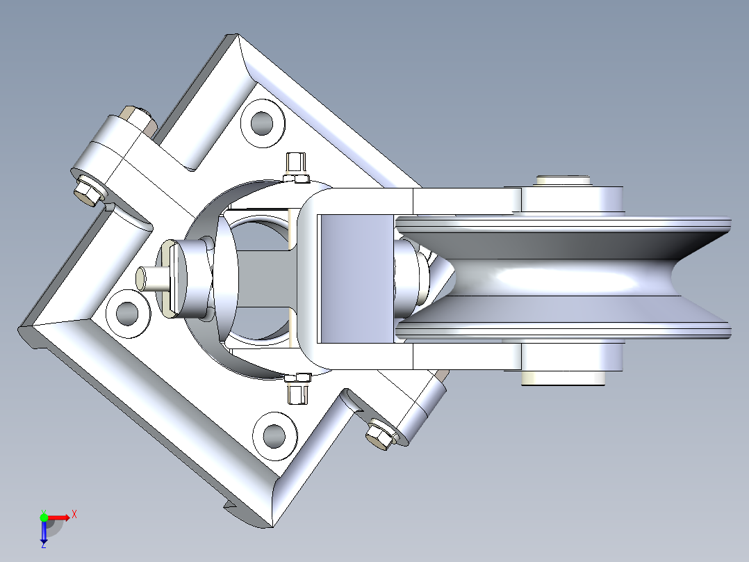 全向滑轮俯视图