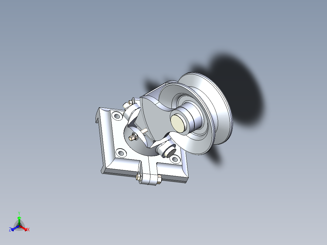 全向滑轮正等轴测图