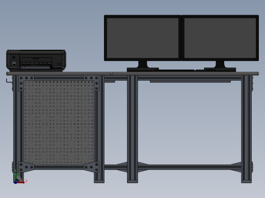 电脑桌(21)前视缩略图