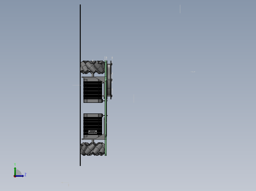 夹爪机械臂小车大赛麦克纳姆轮 1482080左视图