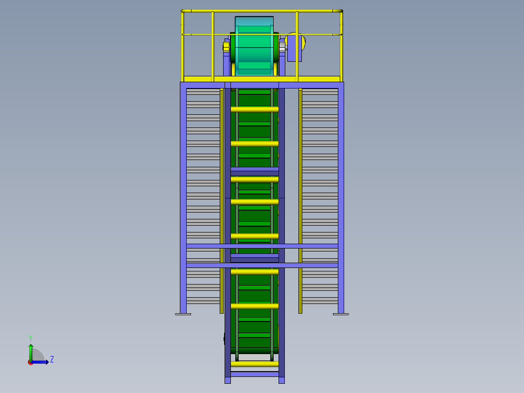 提升皮带传送机左视图