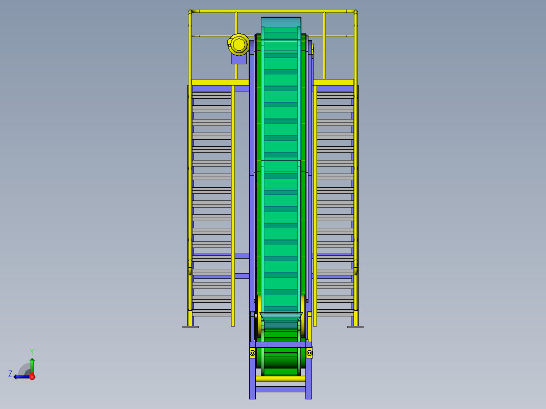 提升皮带传送机右视图