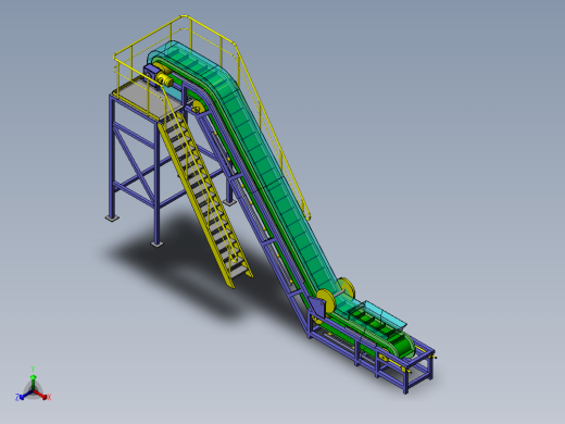 提升皮带传送机正等轴测缩略图