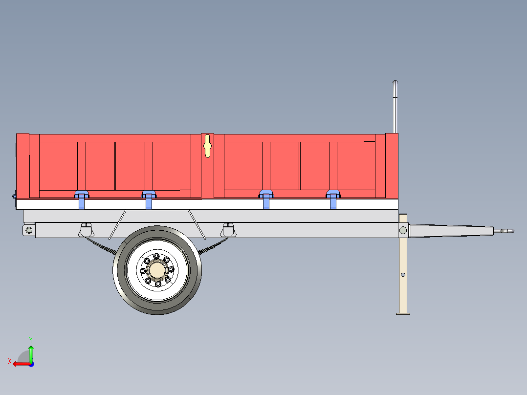 A0003923-拖拉机手拖车后视图