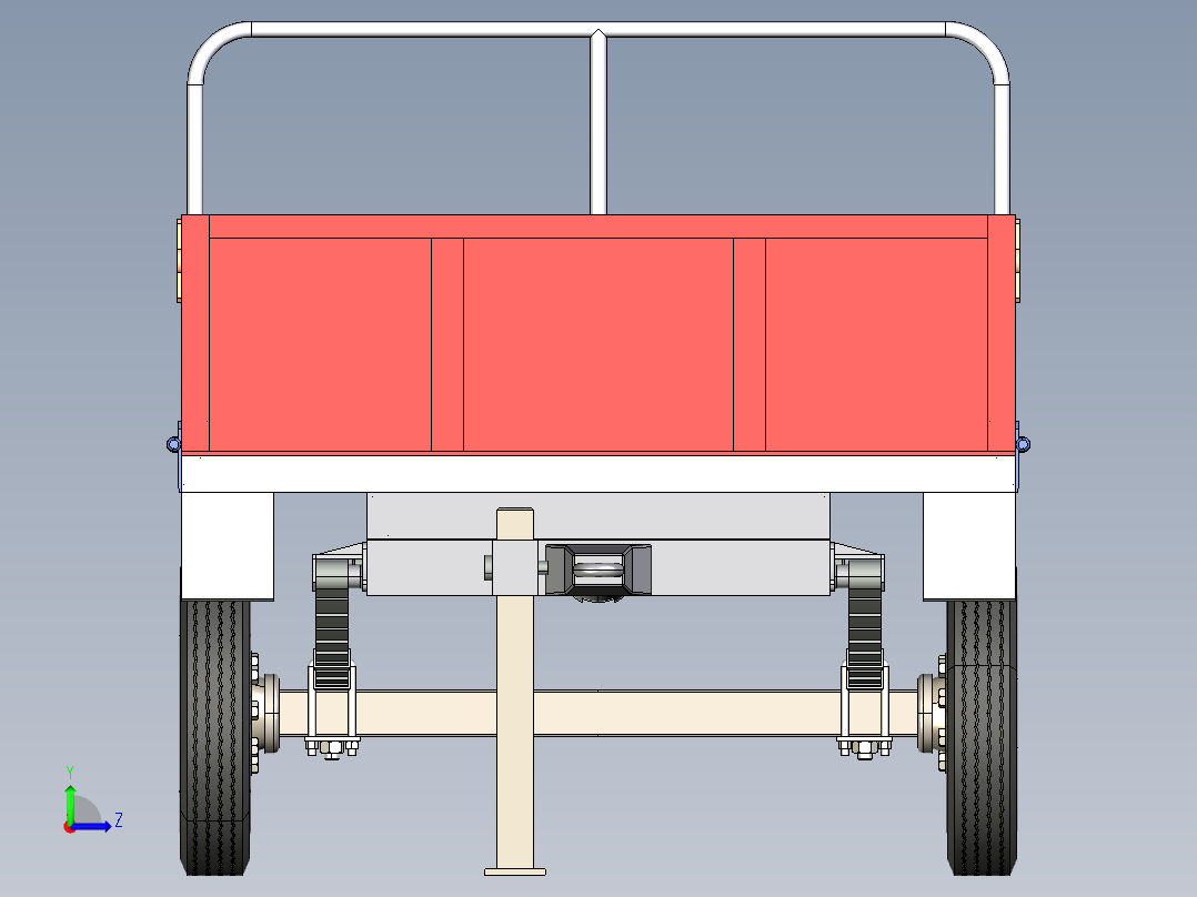 A0003923-拖拉机手拖车左视图
