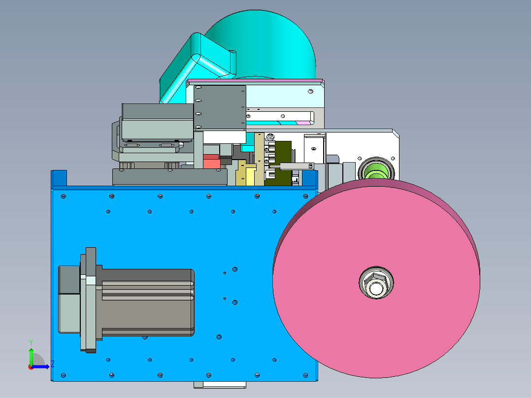 非标打磨设备设计左视图