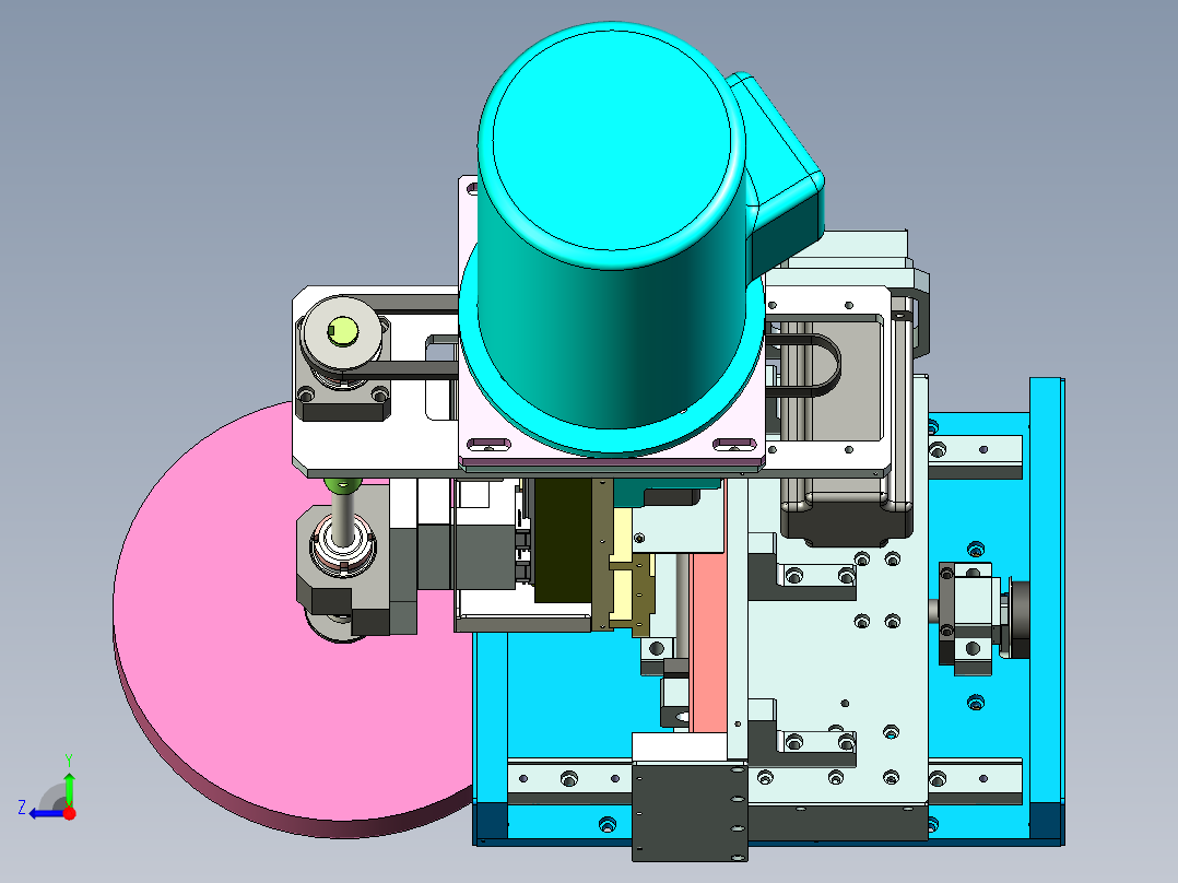 非标打磨设备设计右视图