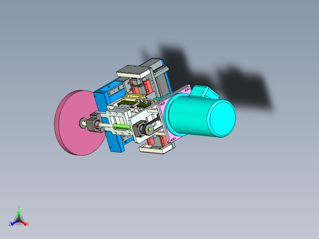 非标打磨设备设计正等轴测图