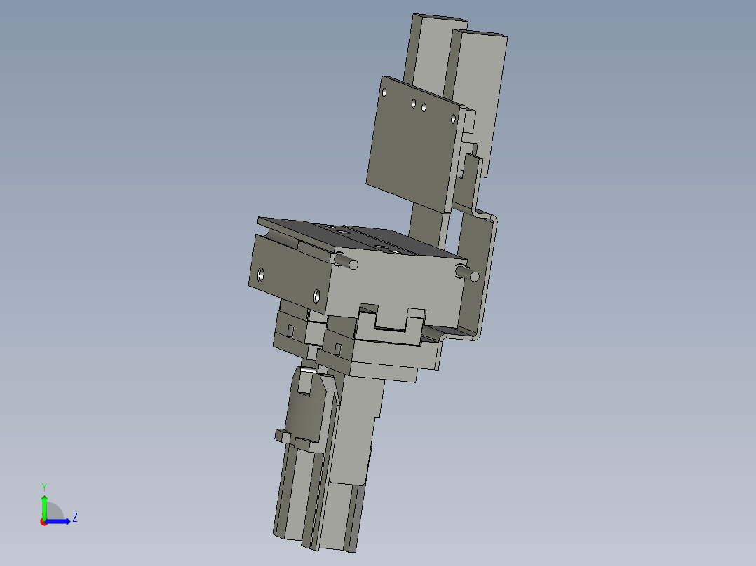 带导轨气爪预压机构左视图