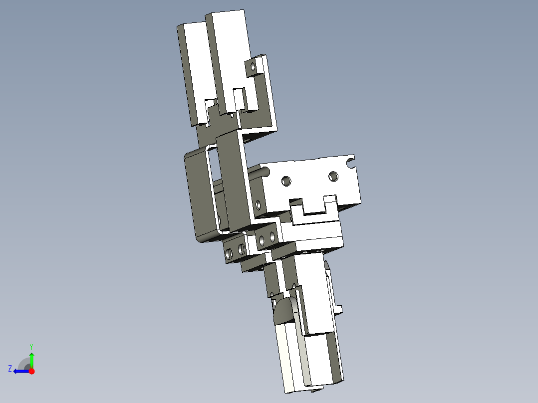 带导轨气爪预压机构右视图