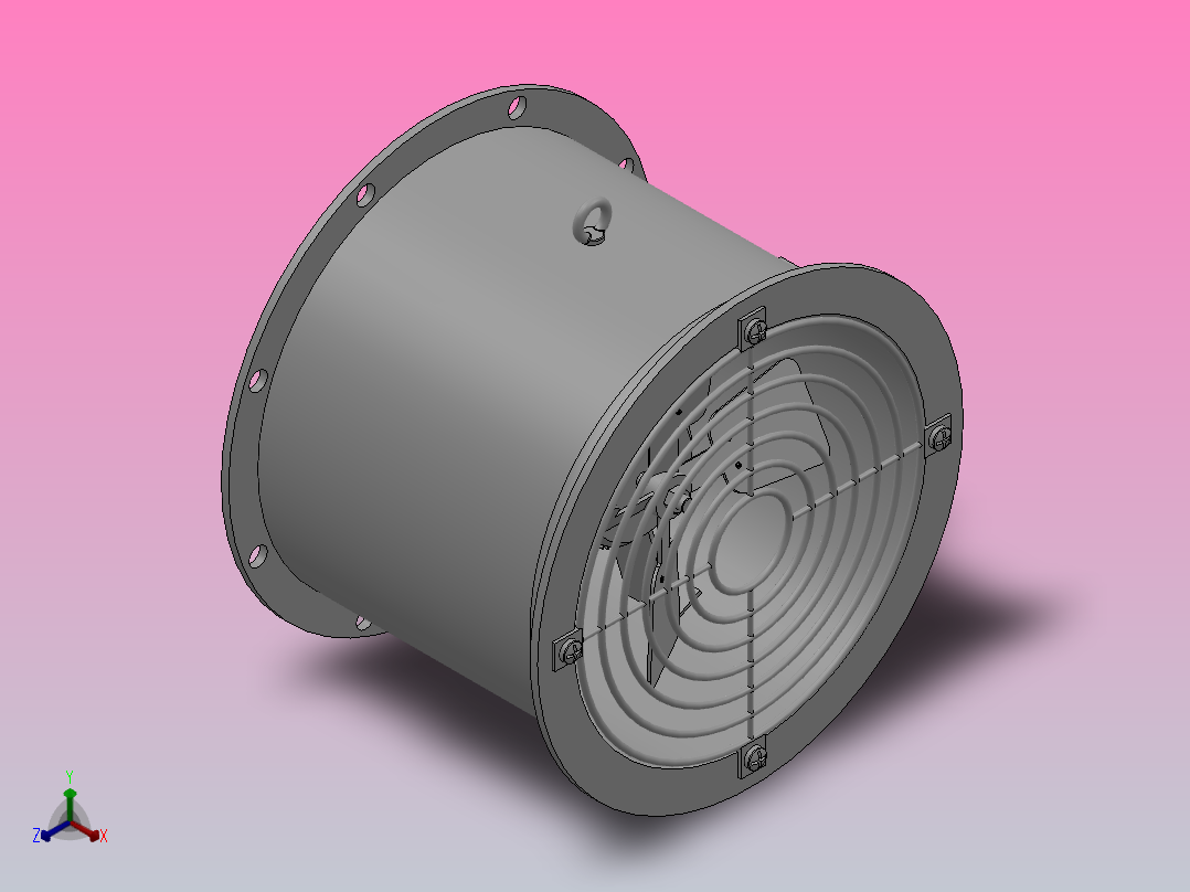 T35系列轴流式通风机（壁式）[T35-11-2.8]主视图