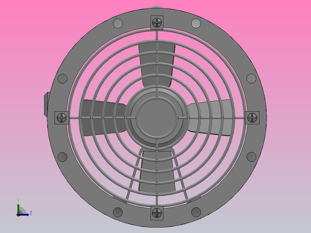 T35系列轴流式通风机（壁式）[T35-11-2.8]左视图