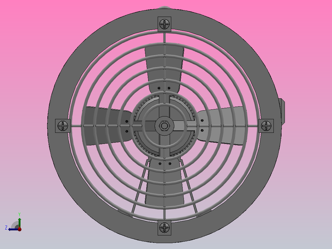 T35系列轴流式通风机（壁式）[T35-11-2.8]右视图