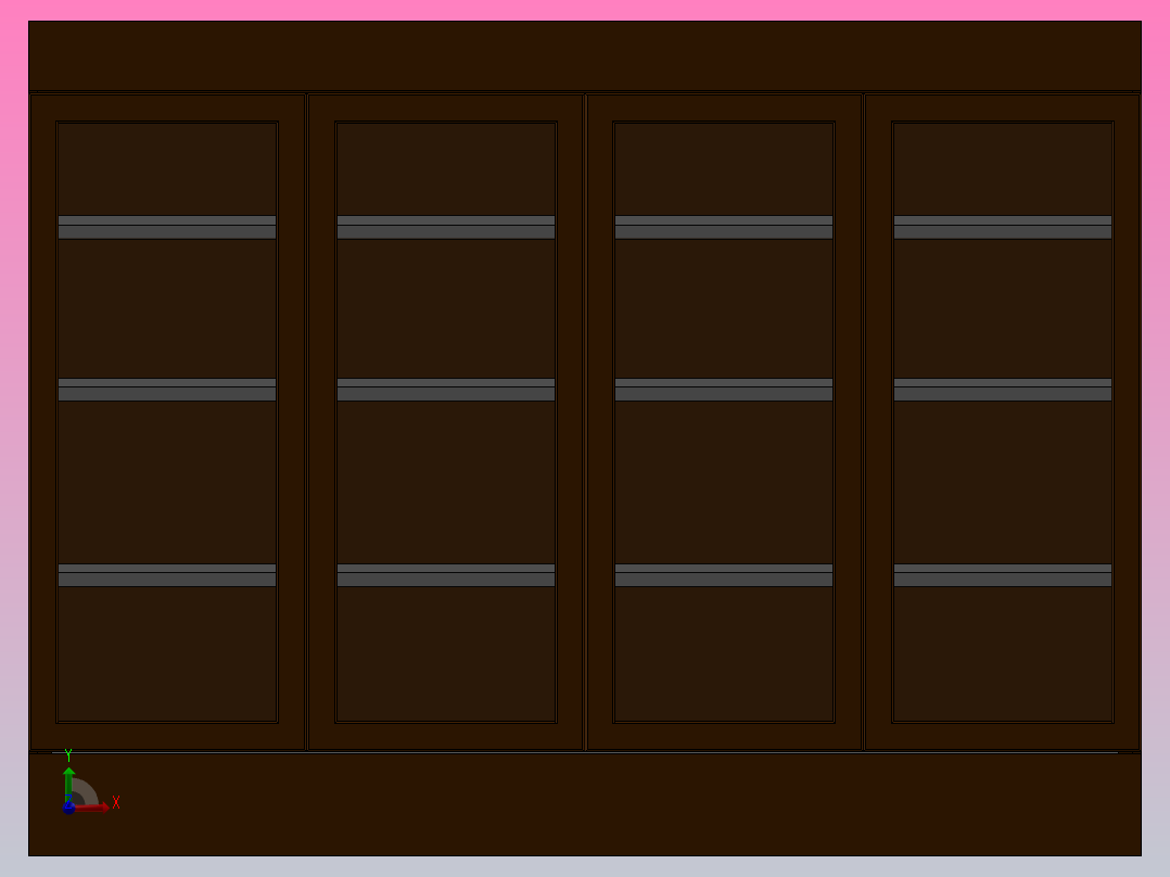 橱柜尺寸为高1.8米，宽2.4米前视图