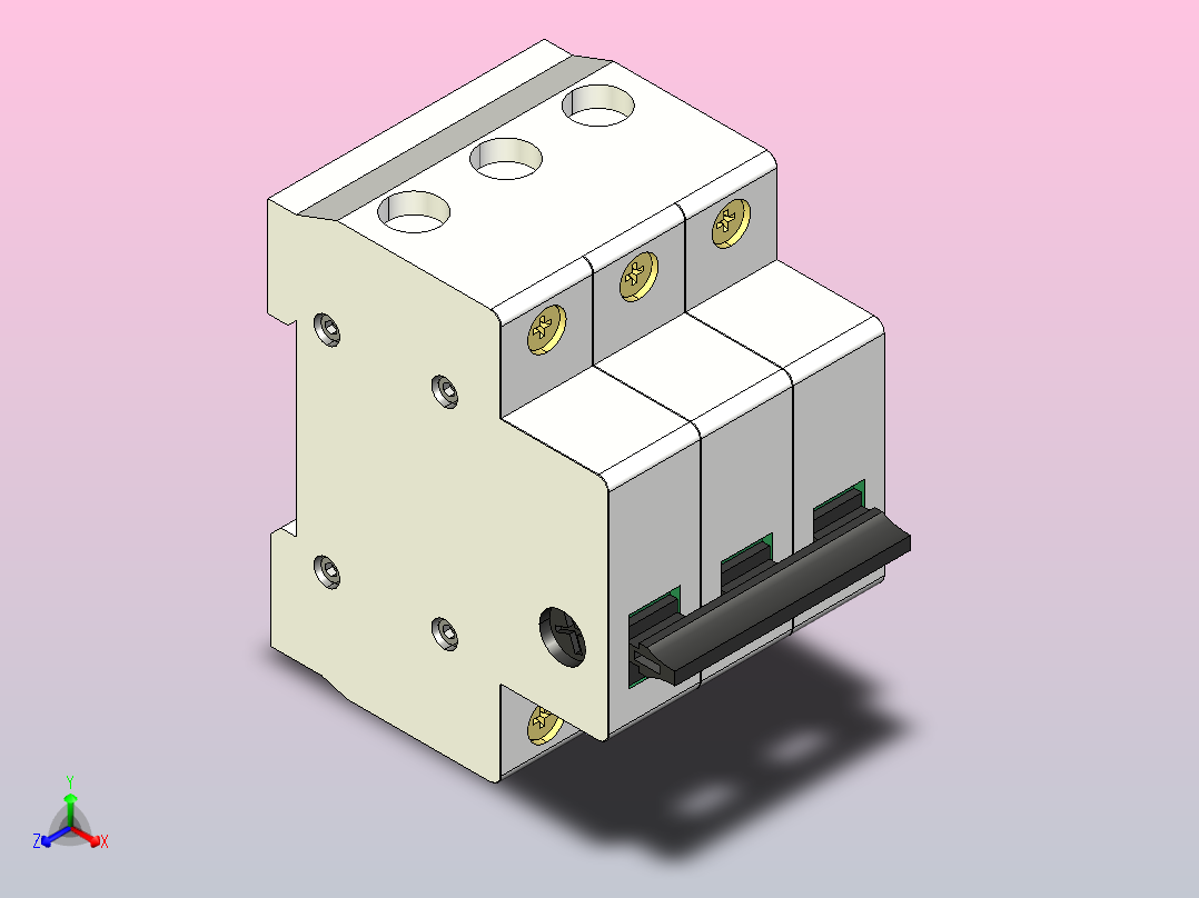 CDB5 隔离开关[CDB5320]德力西正等轴测图