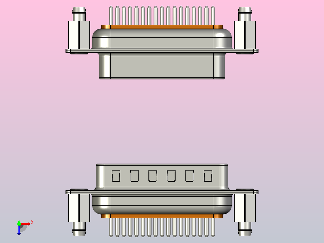 连接器DB-17F(M)俯视图