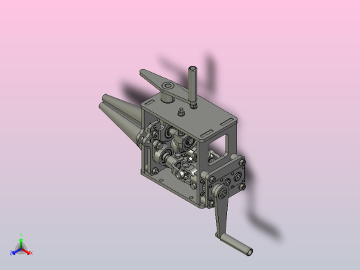 三辊锥形滚压机正等轴测缩略图