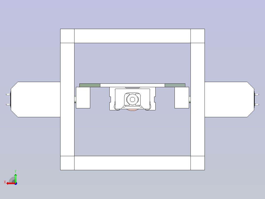 轴承外圈对中翻转机设计后视图