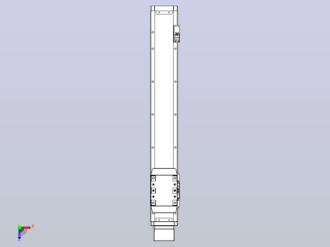 滚珠丝杠直线轴内置导轨TPA-GCR-80-1610C-L450-MP-M20-N3俯视图