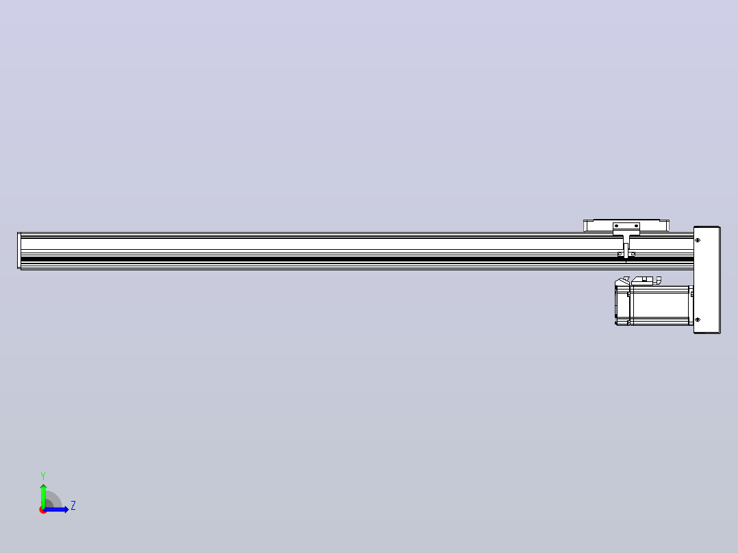 滚珠丝杠直线轴带导轨全封闭TPA-HCR-105D-1610C-L800-MP-C-P40-N3左视图