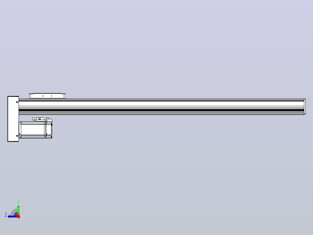 滚珠丝杠直线轴带导轨全封闭TPA-HCR-105D-1610C-L800-MP-C-P40-N3右视图